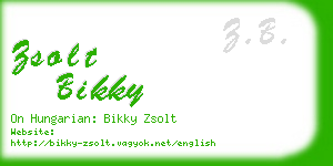 zsolt bikky business card